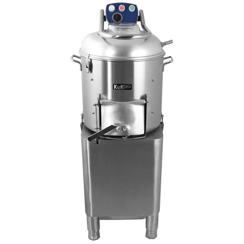 KuKoo Commercial Electric Potato Rumbler Peeler Machine Automatic Heavy Duty Catering Restaurant Peeling Machine 20Kg Capacity