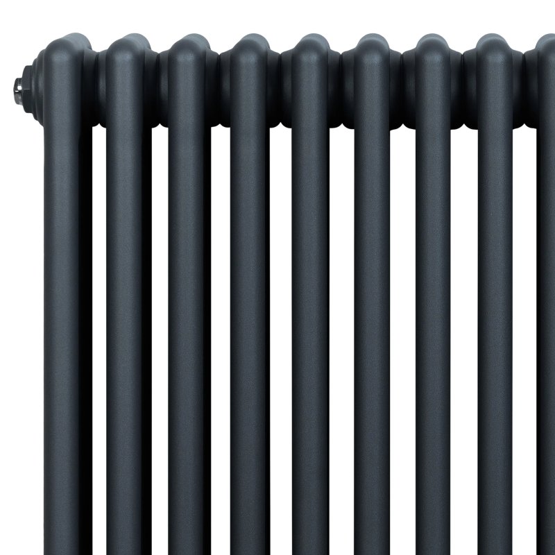 Traditional 4 Column Radiator - 600 x 1190mm - Anthracite Grey