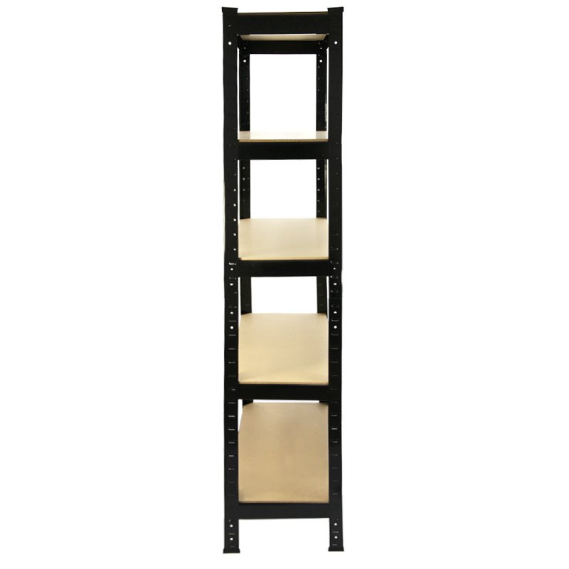75cm Wide Racking Garage Storage Shelving Heavy Duty 5 Tier Shelf Unit (Black)