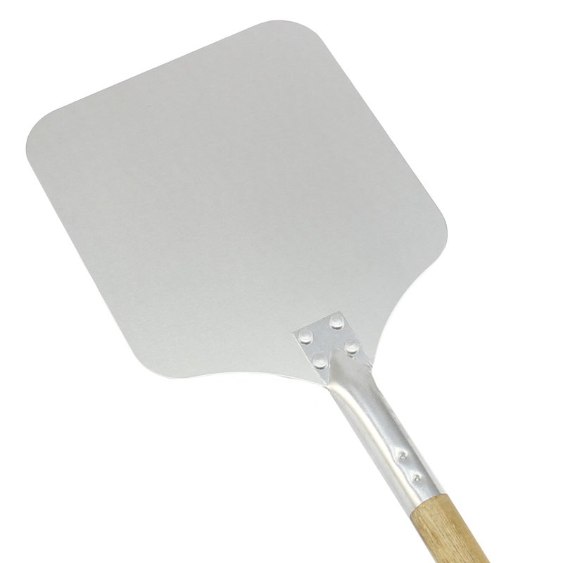 Pizza Peel Oven Shovel / 9" Bakers Paddle Metal Spade / 83cm L x 22cm W / Aluminium & Wooden Handle