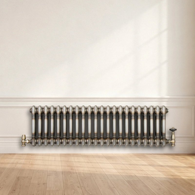 Traditional 2 Column Radiator - 300 x 1010mm - Raw Metal