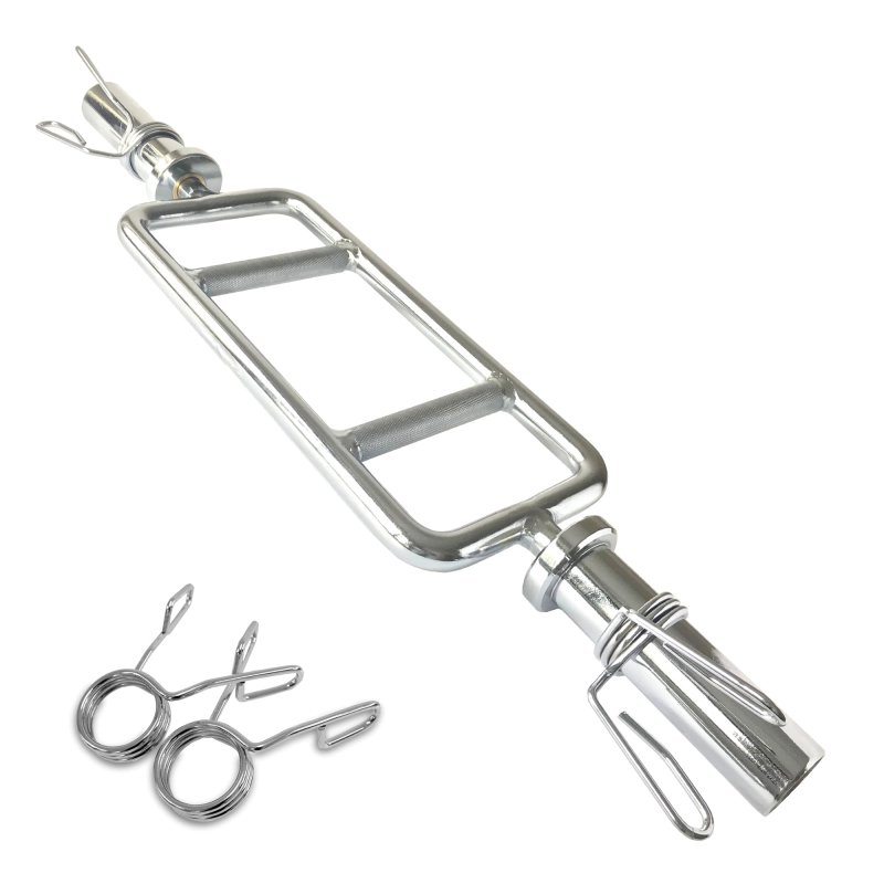 Body Revolution Hammer Curl Barbell Bar  Solid Chrome Steel, Knurled Grip, 120kg Weight Capacity, Compatible with 2-Inch Plates, for Strength & Muscle Building