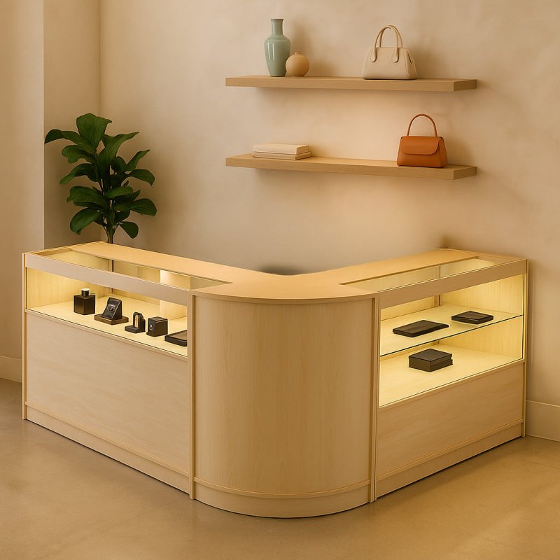 Adonis LED Shop Counter Set B1200, C1200 & CM60 - Maple