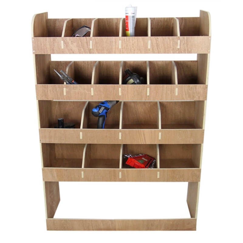 Vauxhall Vivaro SWB Plywood Van Racking Storage Utility Rack Unit Equipment Ply Shelving Tools / 12 x FREE L-Shaped Brackets