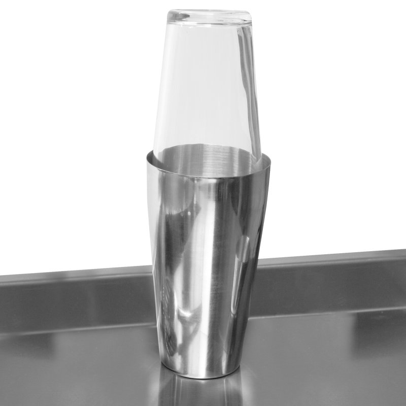 Deluxe Cocktail Bar Station Ice Well & Modular Corner Unit Stainless Steel Sink Mixer Tap Speed Rail Shelves Drink Refresher Gastro Pots Removable Dividers Splashback 2 Connector Brackets & Shaker
