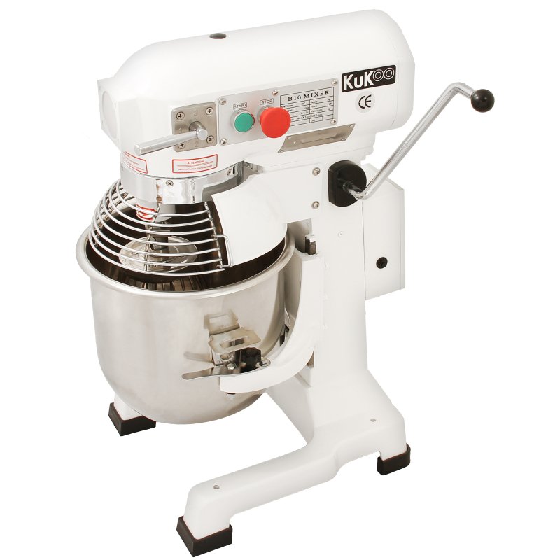KuKoo Commercial 10 Litre Planetary Food Mixer, Bakery Equipment For Dough, Cake & Bread Making