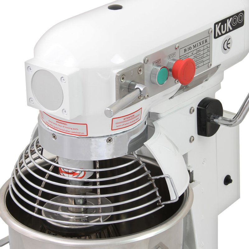 KuKoo Commercial 10 Litre Planetary Food Mixer, Bakery Equipment For Dough, Cake & Bread Making