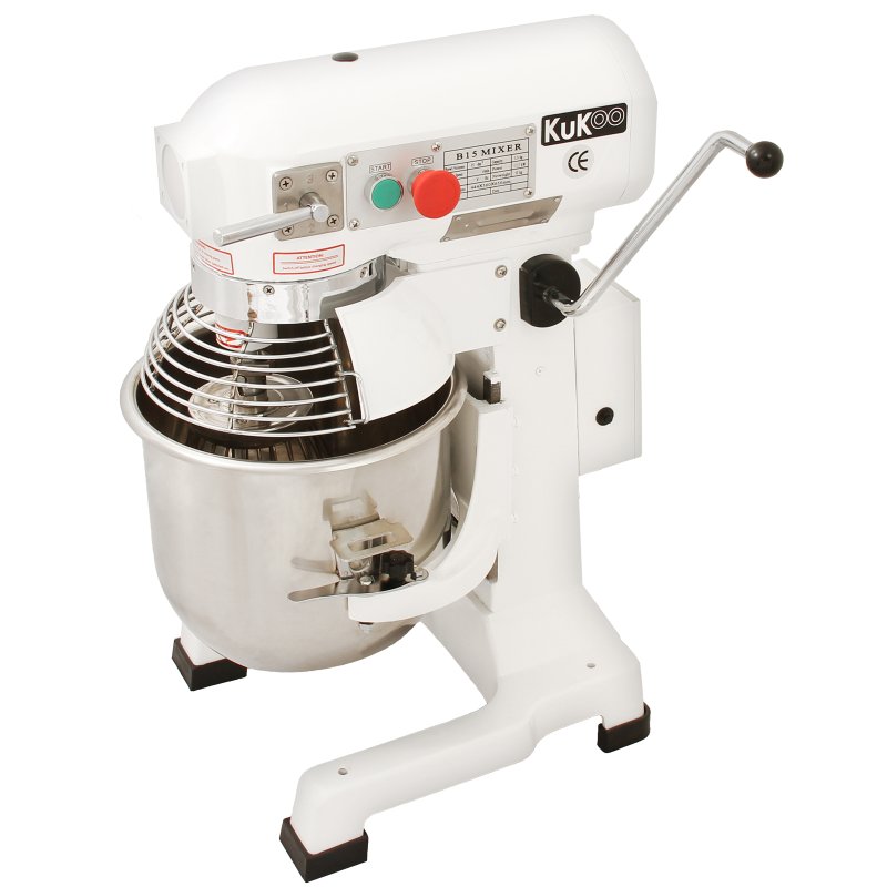 KuKoo Commercial 15 Litre Planetary Food Mixer, Bakery Equipment, Stand Mixer, 3 Speed, 220V