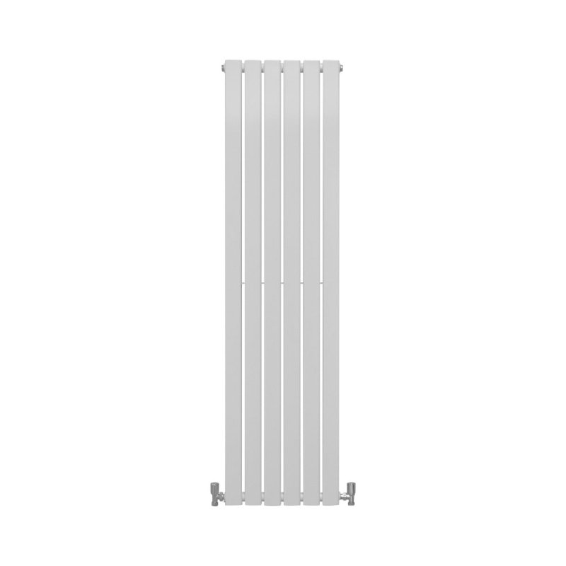 Designer Radiators 160 x 42cm Flat Panel Modern Central Heating Gloss White Vertical Column Double Panel Wall Mounted Slimline Kitchen Living Room Bathroom Commercial Cleaning Brush & Fixing Kit