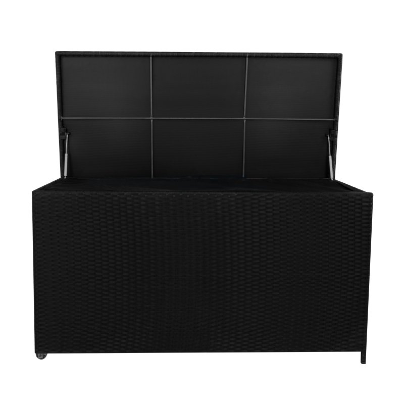 Rattan Cushion Storage Box 700L - Black