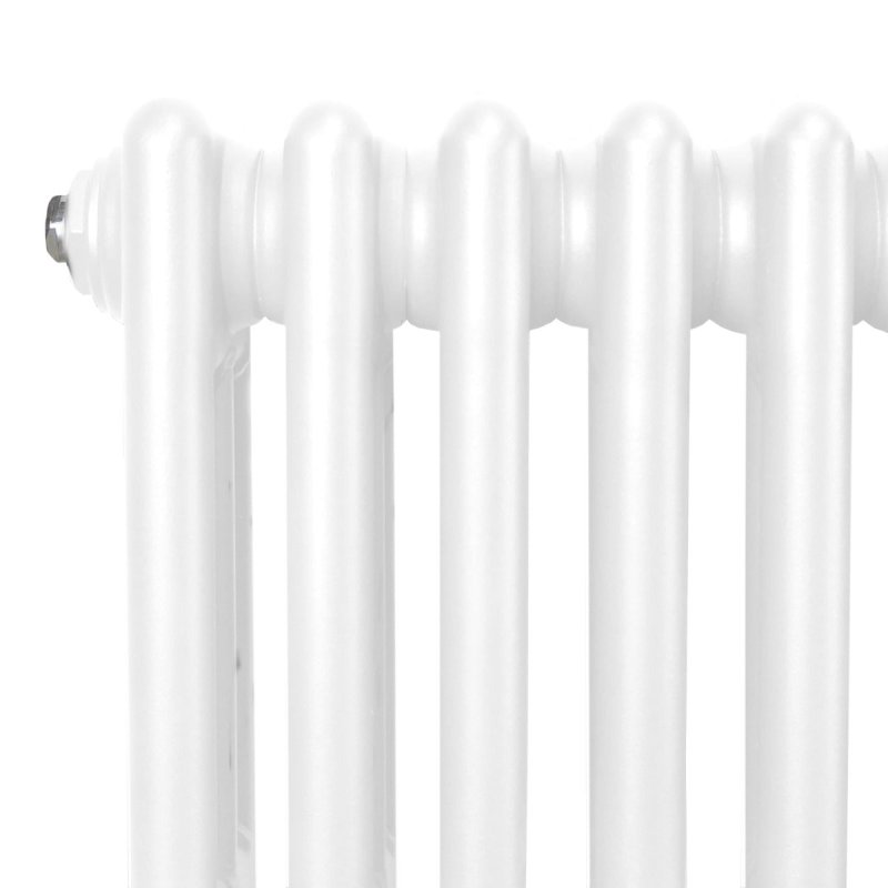 Traditional 3 Column Radiator 1800mm x 562mm Modern Central Heating Heater Gloss White Carbon Steel Vertical Wall Mounted Kitchen Living Room Bathroom Cleaning Brush Fixing Kit & Brackets