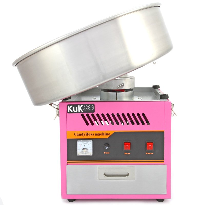 KuKoo Cotton Candy Floss Maker & Dome, Retro Pink, Stainless Steel, 51cm x 83cm x 51cm