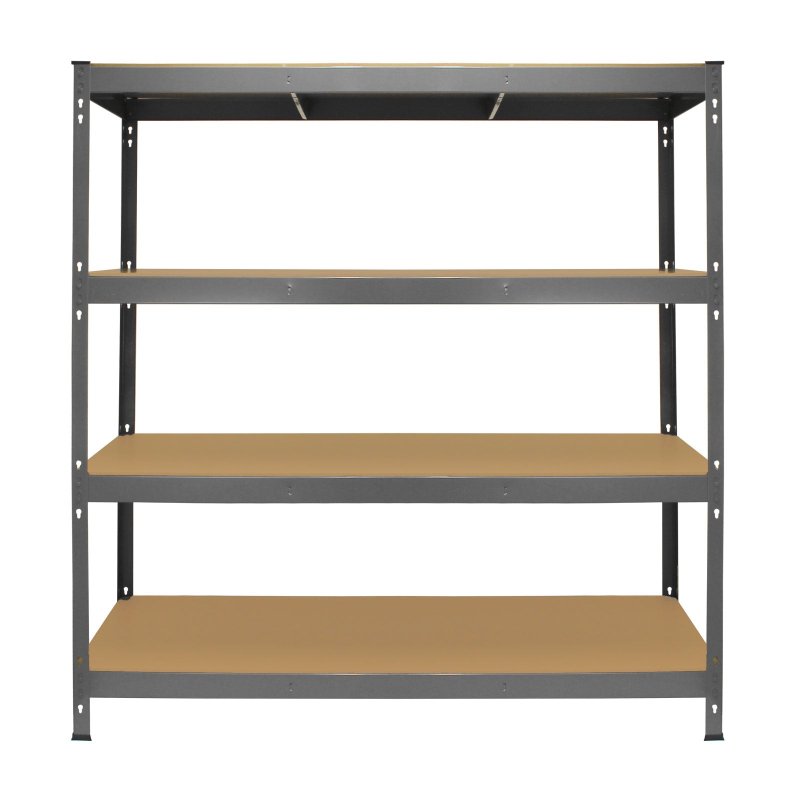 Monster Racking Q-Rax Garage Racking Heavy Duty Shelving, 360kg/shelf, 160cm x 60cm x 160cm, Grey