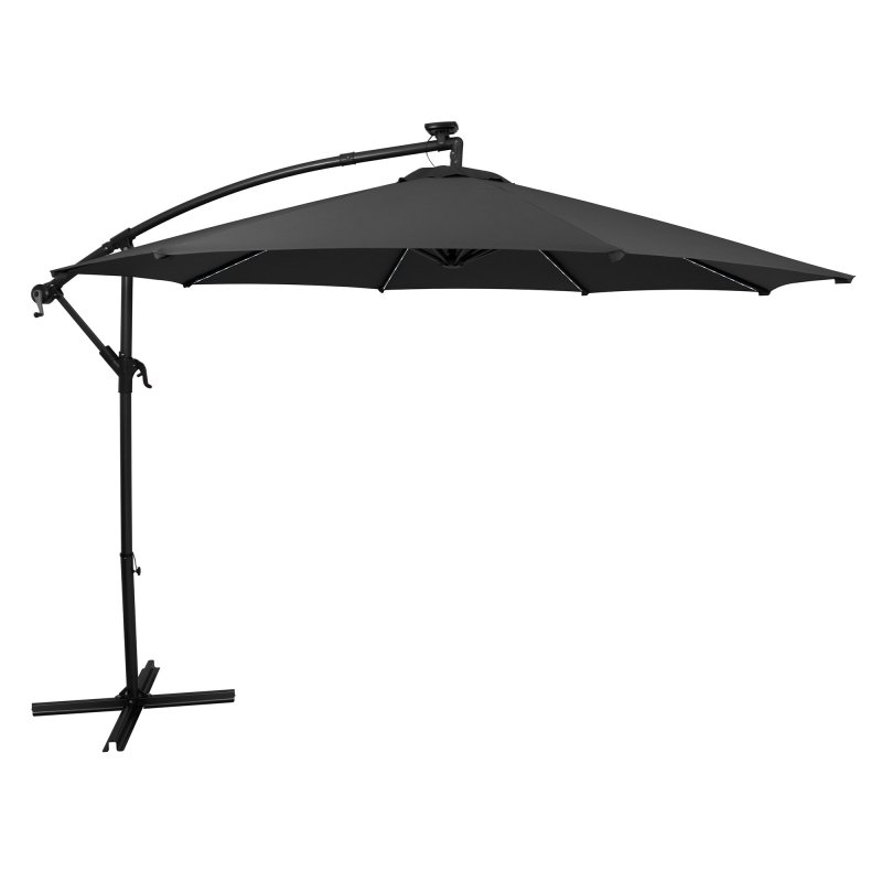 LED Cantilever Parasol 3m - Grey