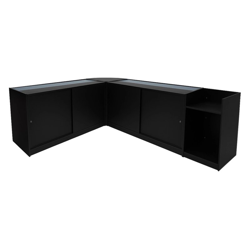 Vega LED Shop Counter Set K1500, C1500, TB60 & CM60 - Black
