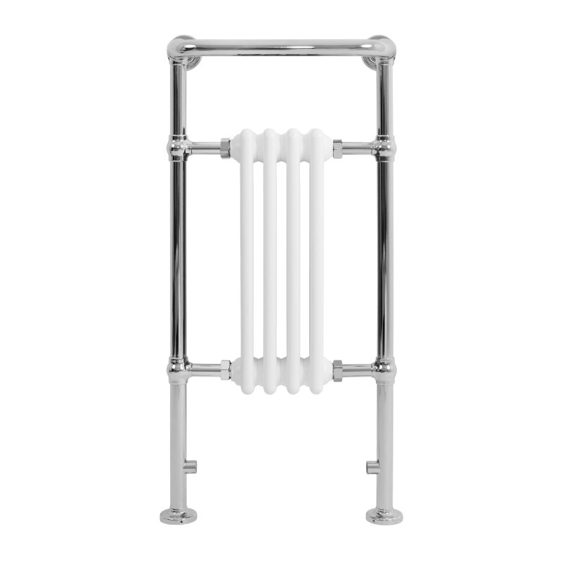 Traditional Heated Towel Rail Radiator - 950mm x 480mm - White