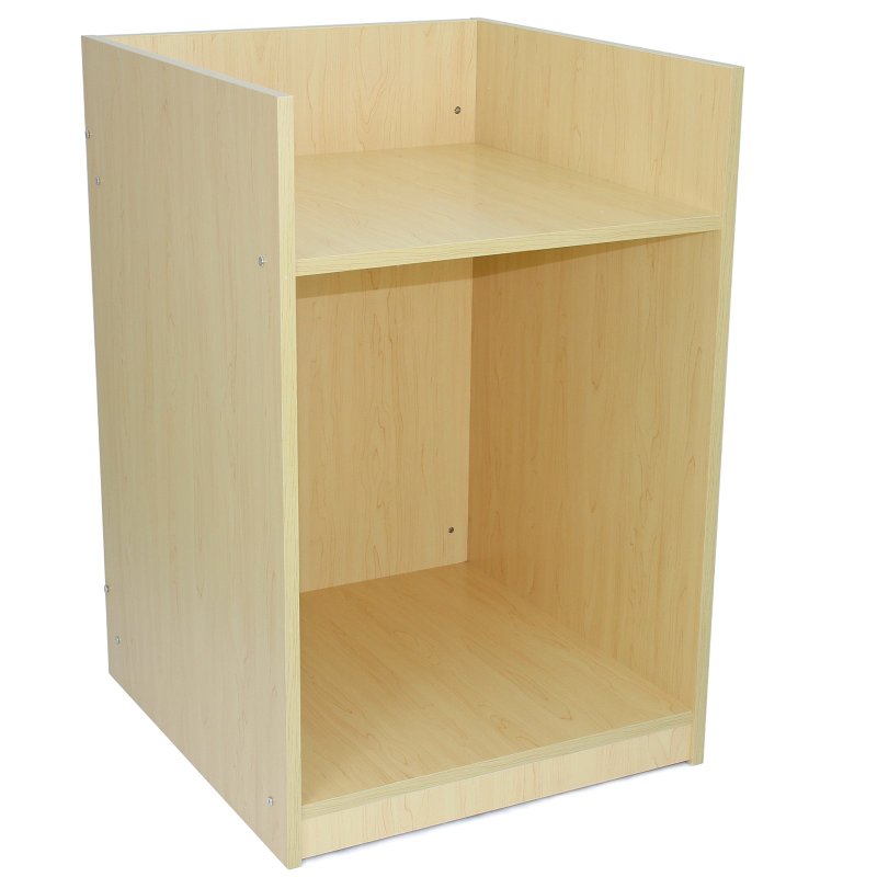 MonsterShop TB60 Reception Cash Till Desk, Maple, 60cm x 90cm x 60cm, Melamine MDF