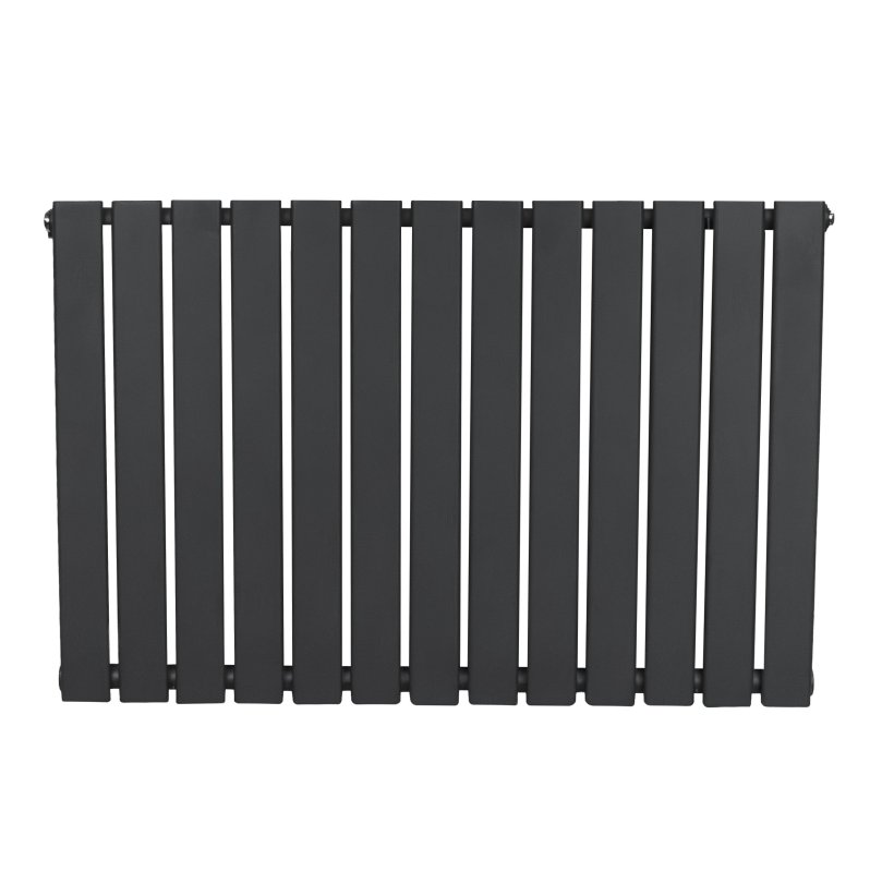 Flat Single Column Radiator - 600 x 910mm - Anthracite Grey