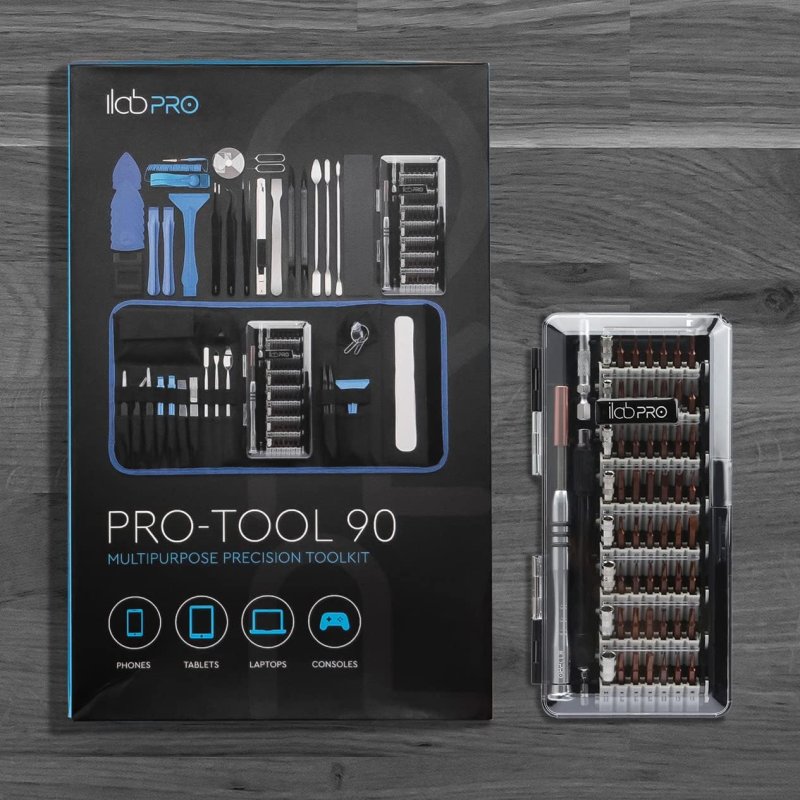 ilabPRO 90 Piece Precision Screwdriver Set Toolkit with Magnetic Micro Screwdriver and bits for Phone, Tablet, Laptop, PC, Watch and Glasses Repairs