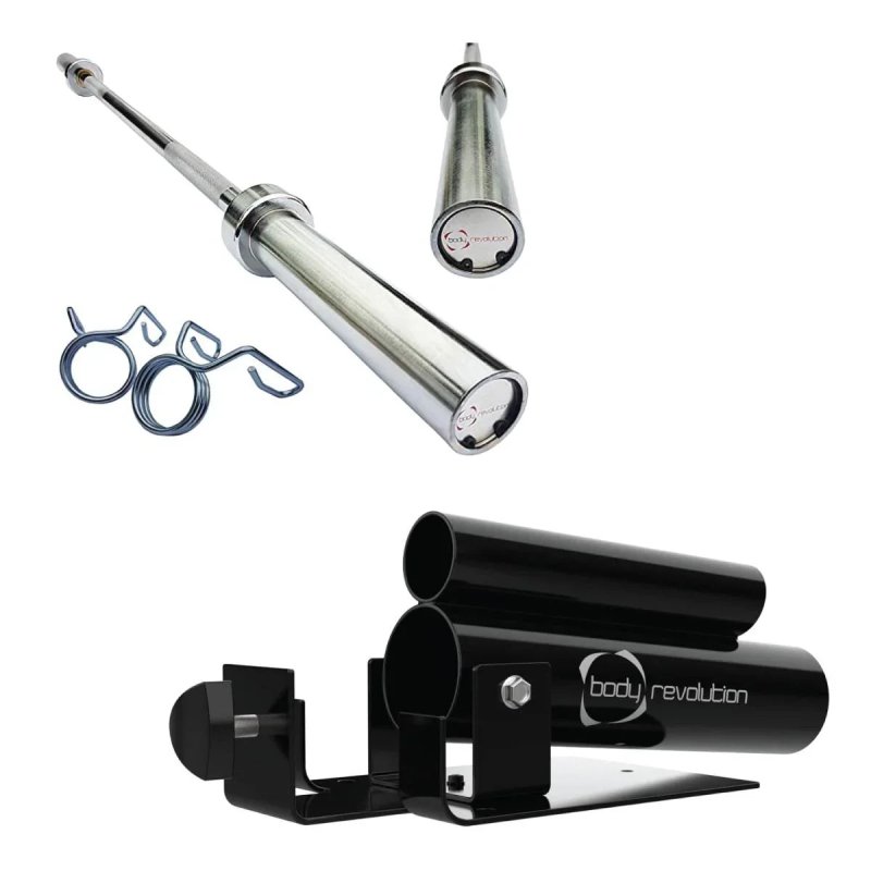 Body Revolution 4ft Barbell Bar & T-Bar Row Bundle