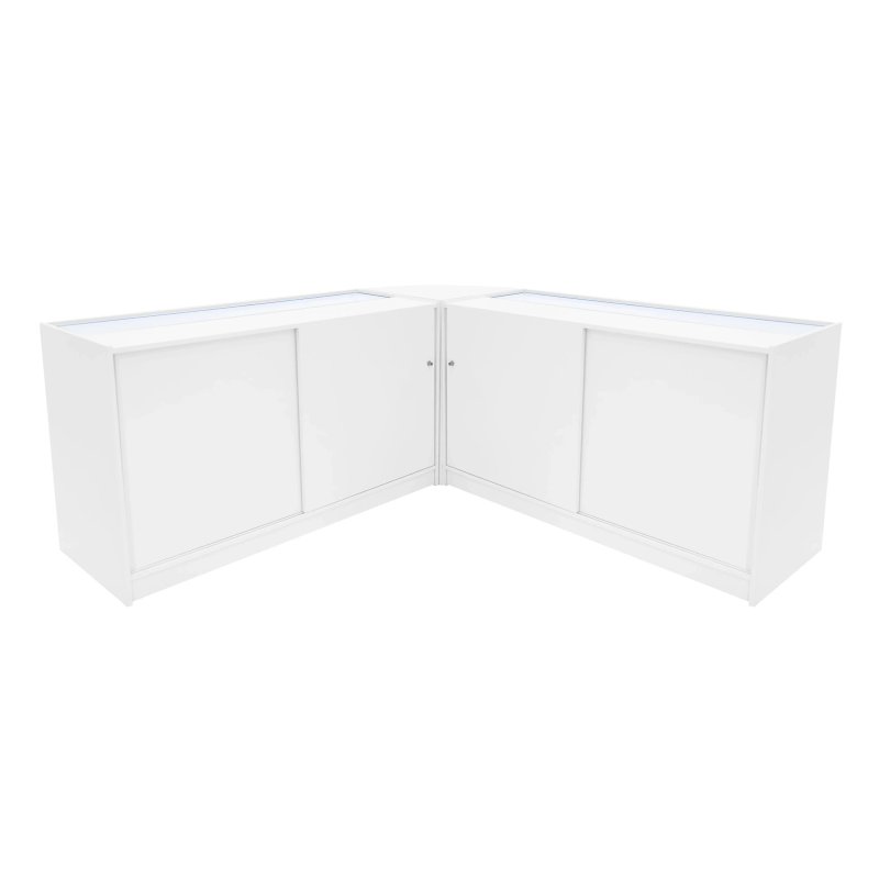 Helios LED Shop Counter Set CM60 & 2 x K1500 - White