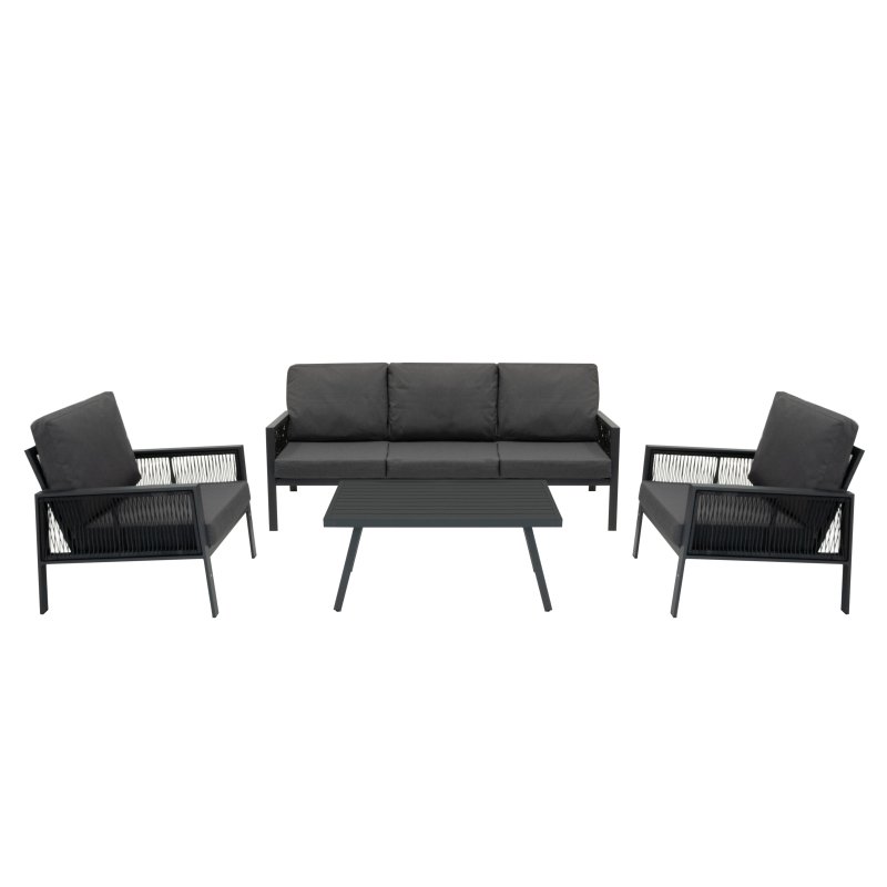 Aluminium 4 Piece Sofa Set - Anthracite Grey