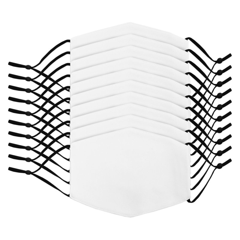 10 Face Masks Blank Sublimation Medium Adults / Printer / Swing Heat Press Machine Bundle Kit 5 Layer Filter White Personalise Design Transfer Printing Custom Print Customise