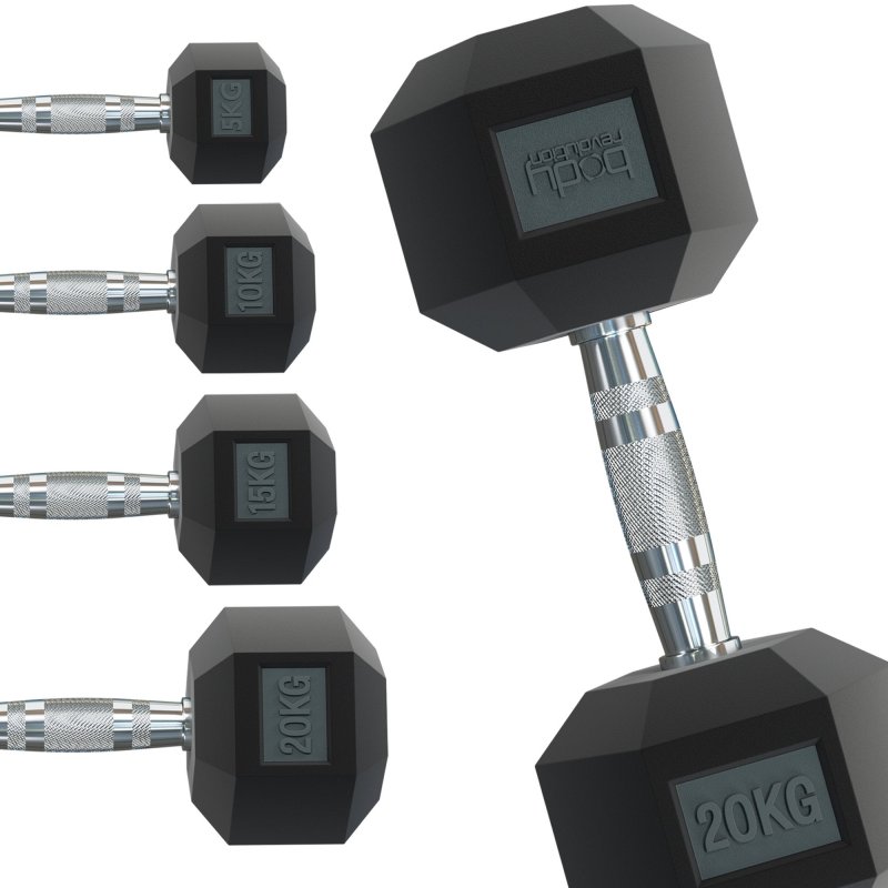 Hex Dumbbells 22.5kg pair