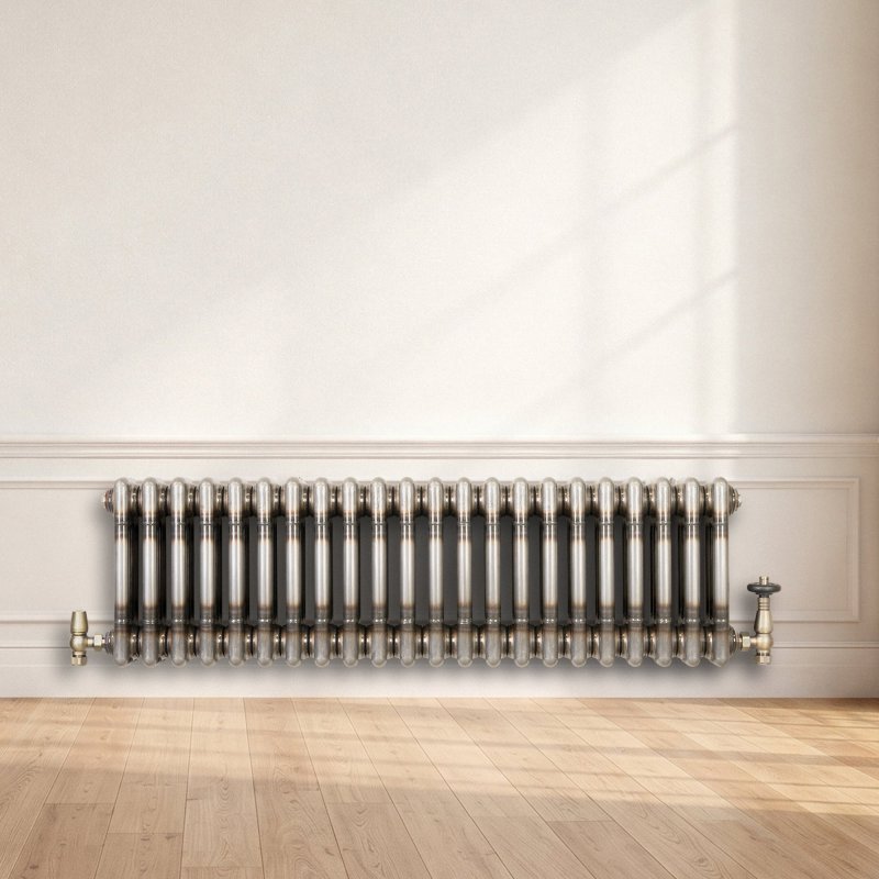Traditional 3 Column Radiator - 300 x 830mm - Raw Metal