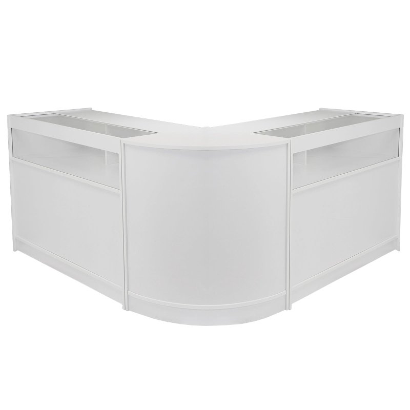 Shop Reception Counter Display Cabinet Shop Counter Retail Sales Counter Checkout Table Reception Fusion B1200 CM60 in White