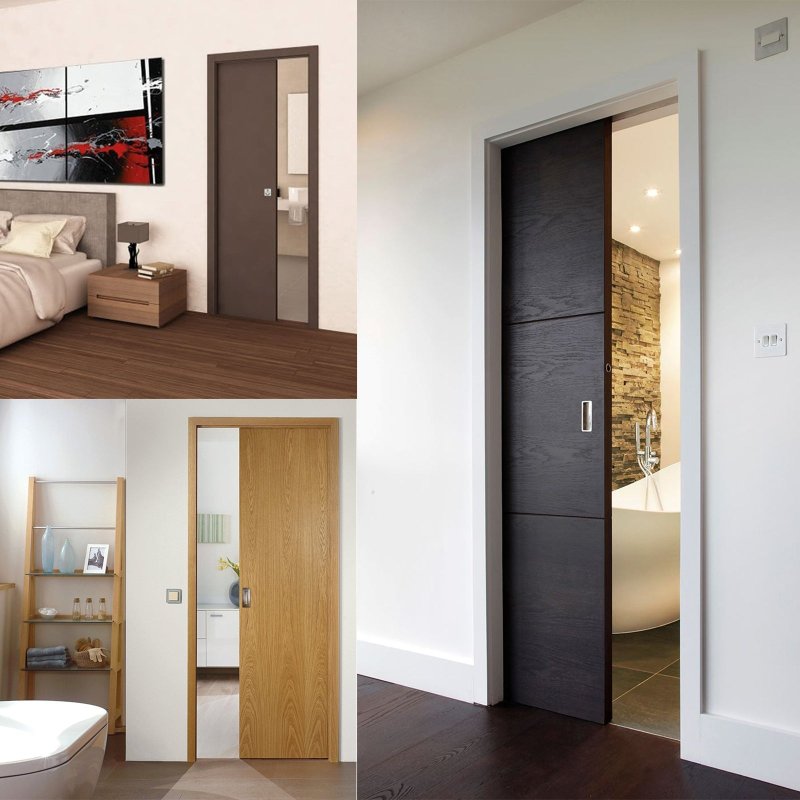 Pocket Door Kit Hideaway Single Sliding System Cavity Frame Internal Home Design / 450mm x 2030mm 90kg