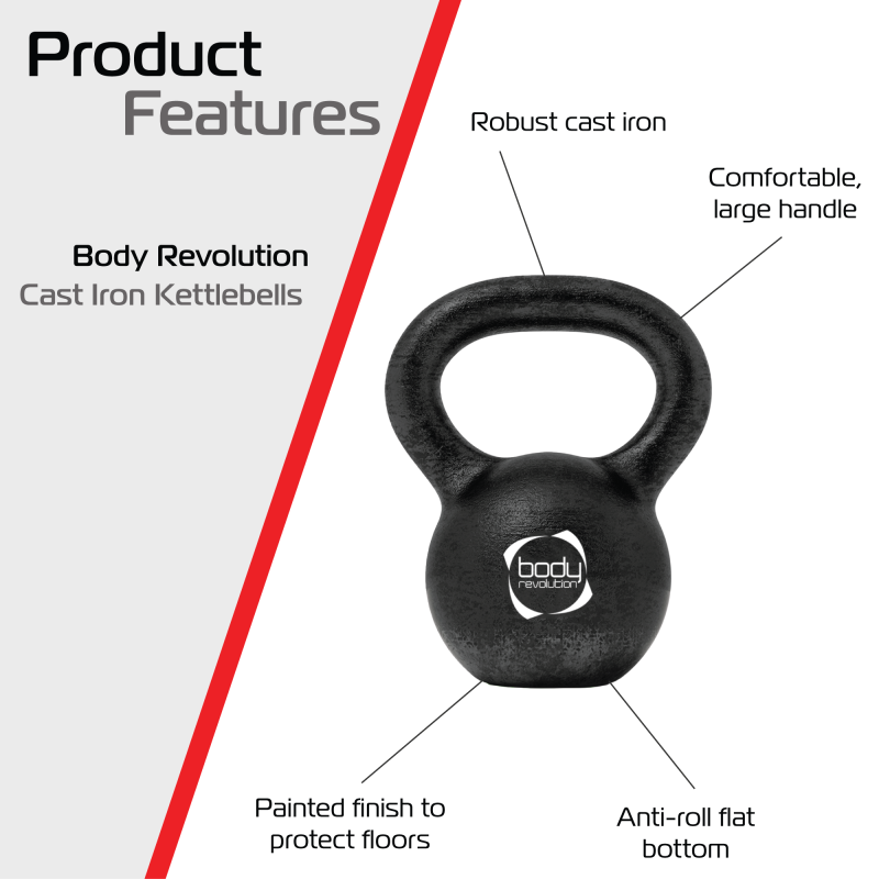 Body Revolution 20 kg Cast Iron Kettlebells