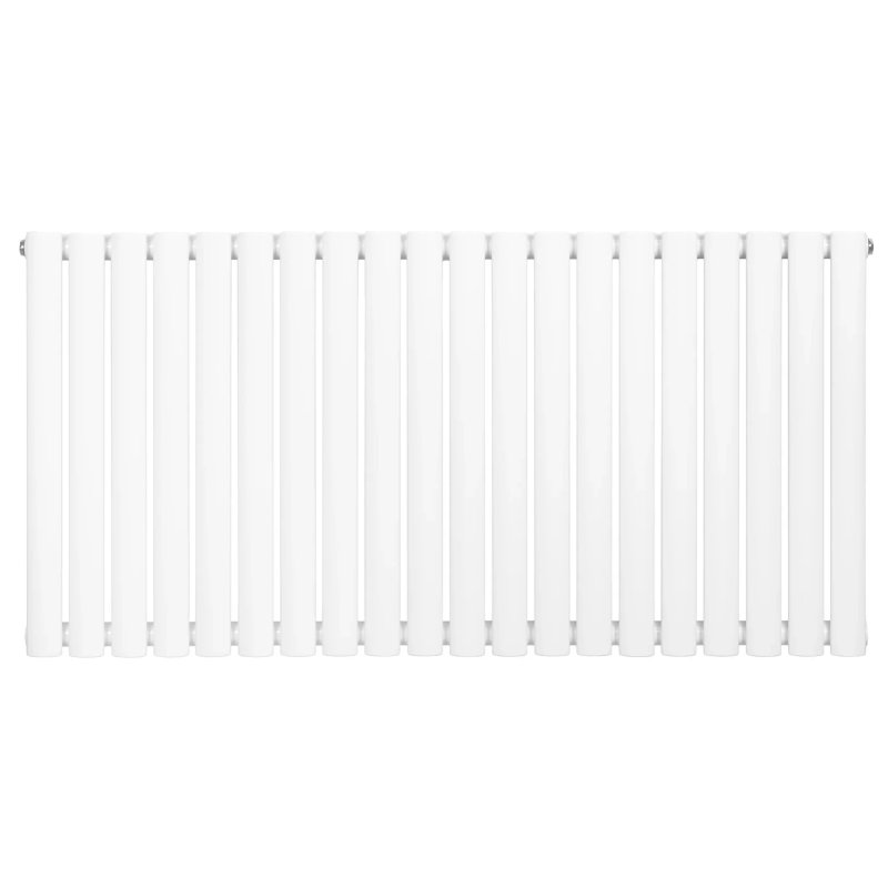 Oval Single Column Radiator - 600 x 1200mm - White