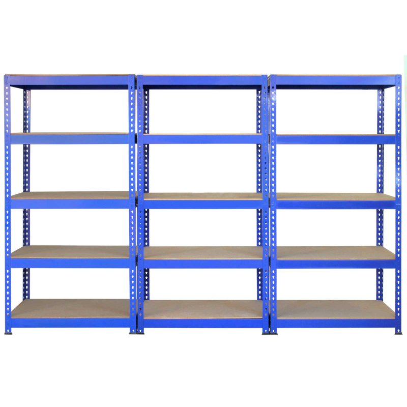 5 Monster Racking Q-Rax Heavy Duty Shelves Industrial Garage Storage Solutions, 200kg/shelf, 90cm