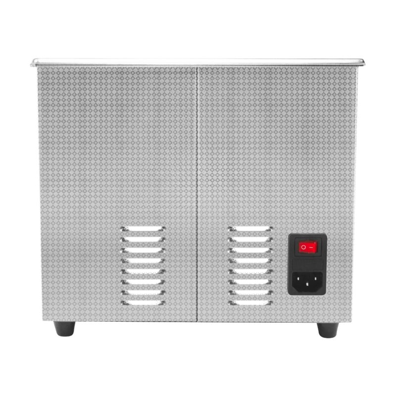 Digital Ultrasonic Cleaner 6L Professional Commercial Stainless Steel Ultra Sonic Bath Cleaning Tank Machine 1-30 Minute Timer 0-80C Heater 40kHZ Jewellery Metal Parts Wire Basket & Vinyl Adaptor