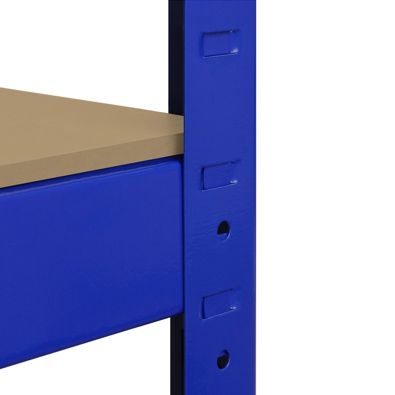 Corner Shelves Garage Racking / 90cm x 45cm x 180cm Racking Storage Unit / 5 Shelves MDF & Steel / 1325kg capacity / 265kg per shelf