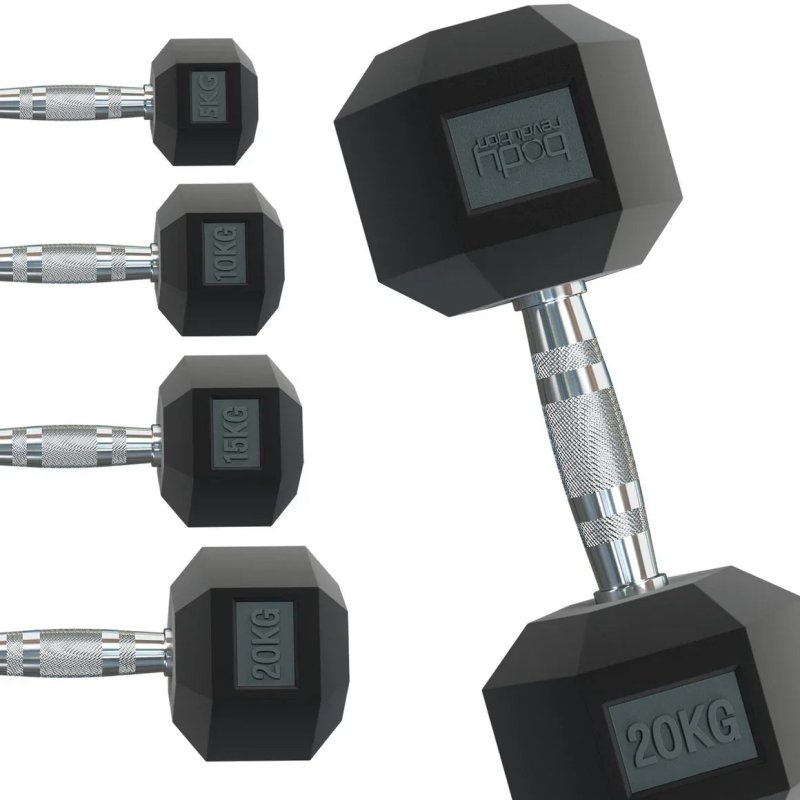 Body Revolution Hex Dumbbells 30kg pair