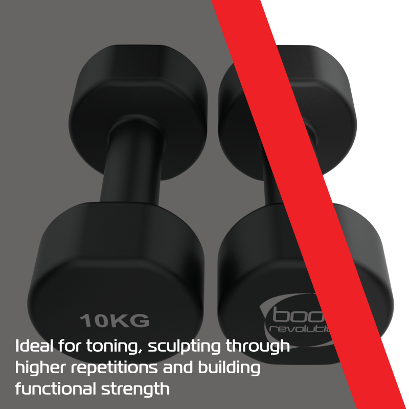 2 x 10KG Neoprene dumbbells