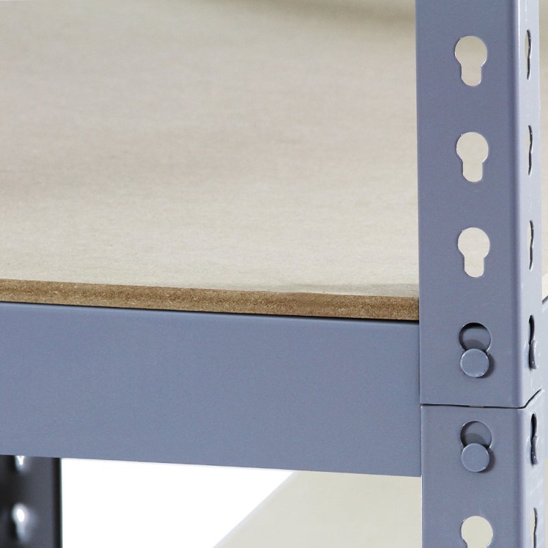 Garage Shelving Storage 5 Tier Heavy Duty Racking 200kg/shelf, Q-Rax Grey 90cm x 182.5cm x 50cm