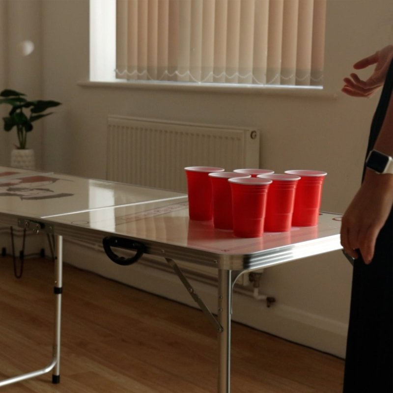 Beer Pong Table Folding Party Drinking Games Outdoor Indoor Portable Prosecco
