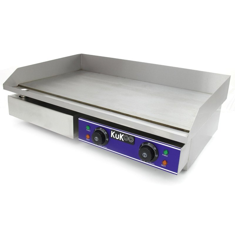 KuKoo 70cm Commercial Electric Countertop Hotplate Griddle, 73cm x 23cm x 51cm, Stainless Steel