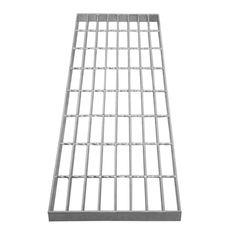 Galvanised Grating Floor Forge Walkway Mesh Floor Panel Grid Drainage Gutter Vent Heavy Duty Weatherproof Steel Zinc Coated 800mm x 270mm x 30mm 4mm Metal Thickness 216kg Load Capacity