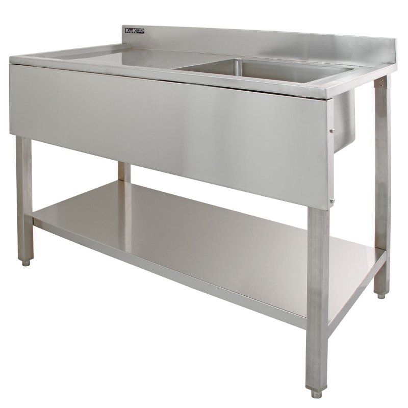 6ft Stainless Steel Catering Bench & 2 Wall Mounted Shelves Commercial Kitchen Work Prep Table Worktop Backsplash 2 Tier Adjustable Heavy Duty Corrosion Resistant FREE Microfibre Cloths & Fixing Kit