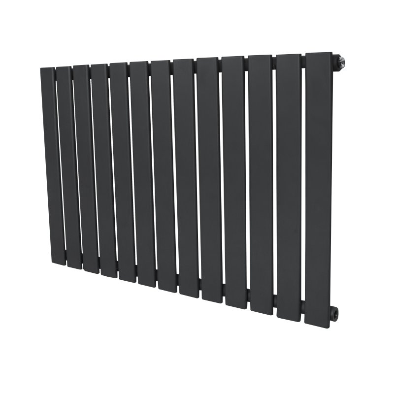Flat Single Column Radiator - 600 x 910mm - Anthracite Grey
