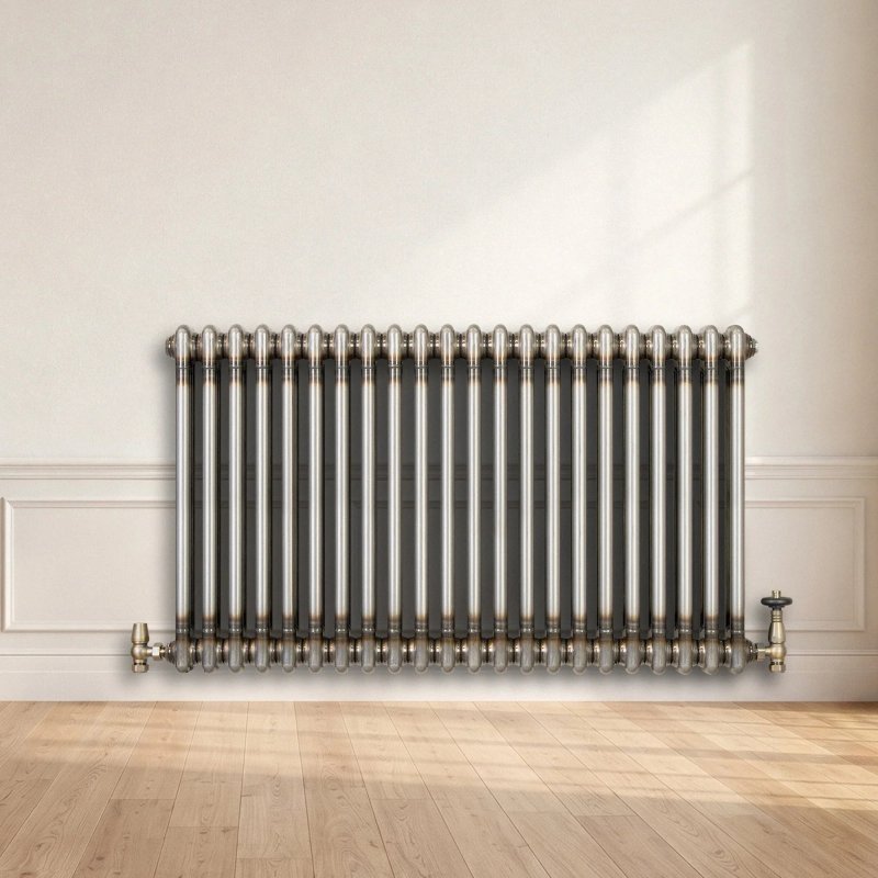 Traditional 2 Column Radiator - 600 x 1010mm - Raw Metal