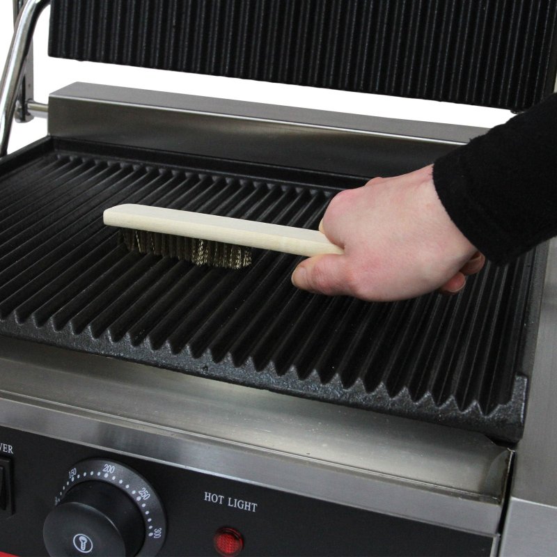 KuKoo Grooved Panini Press Ribbed Contact Grill Toaster Sandwich Maker Commercial Catering Machine
