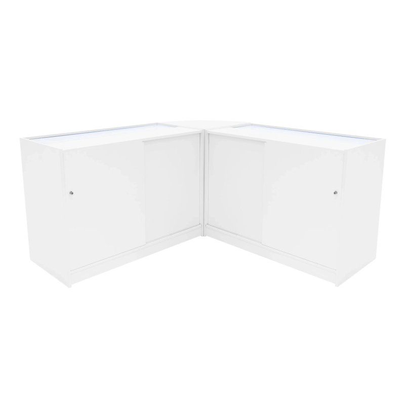 Adonis LED Shop Counter Set B1200, C1200 & CM60 - White