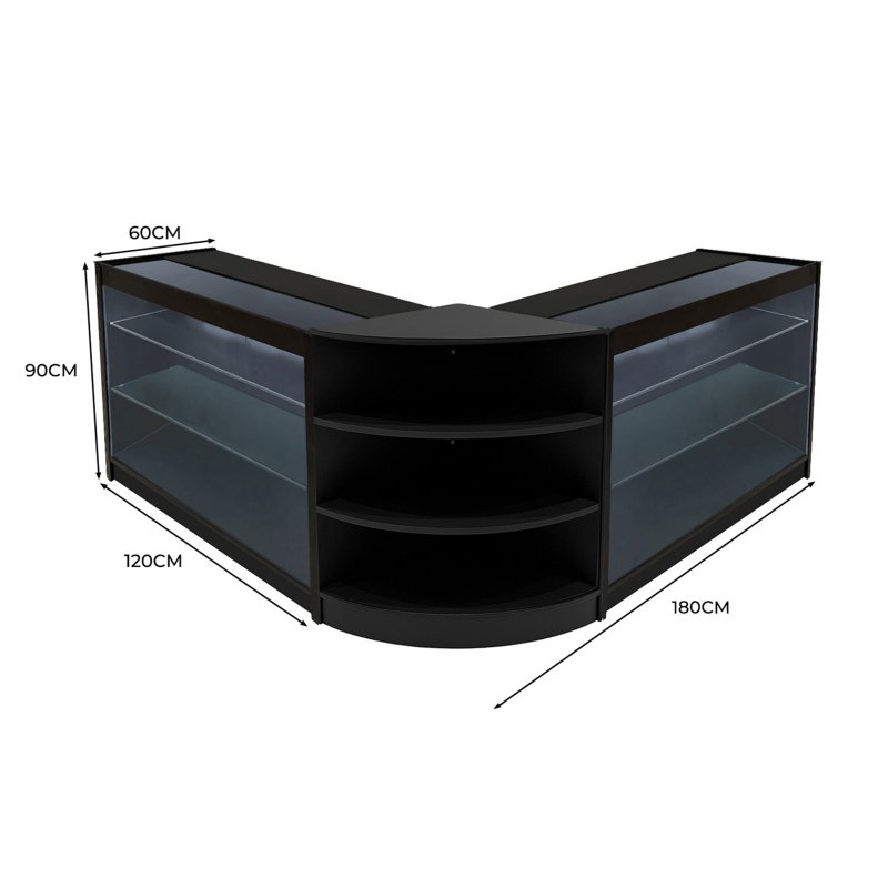 Apollo LED Shop Counter Set LM60 & 2 x K1200 - Black