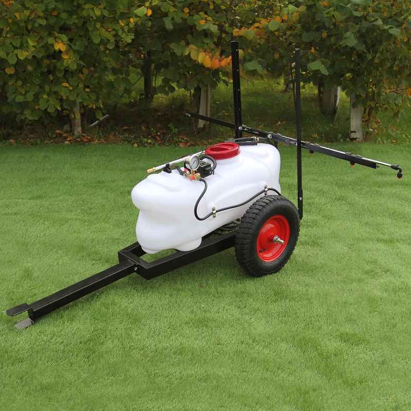 ATV Sprayer Trailer 60L Boom Quad Electric 12V Spot Crops Weed Farm Agricultural Hand Lance Tank Garden