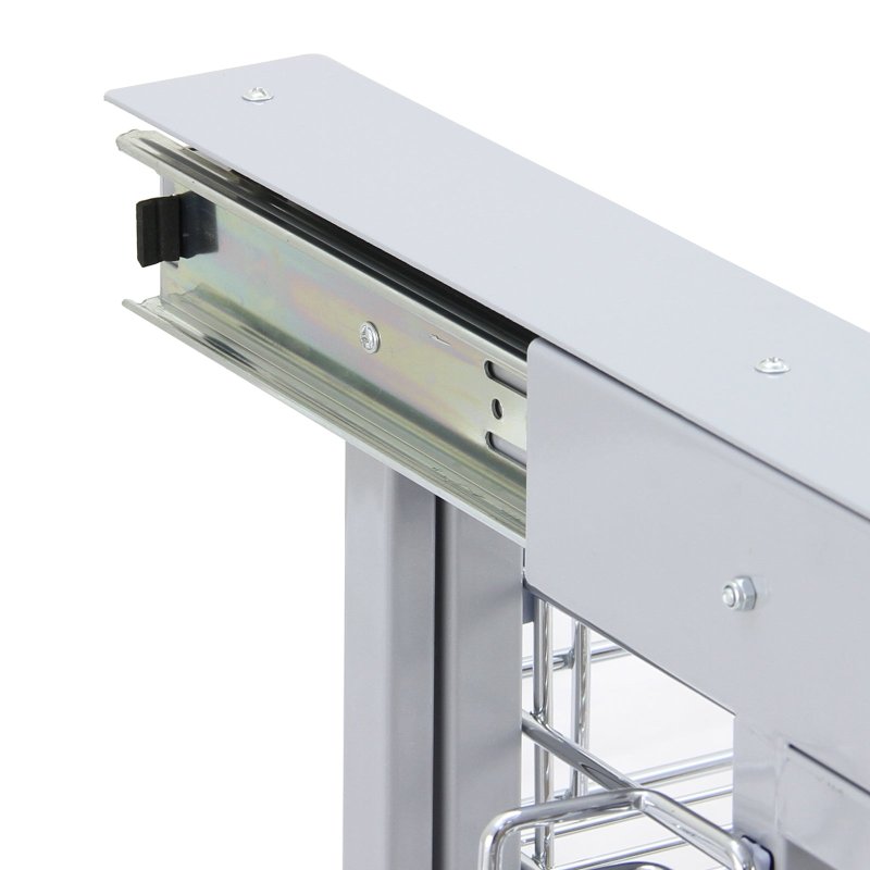 KuKoo LH Magic Corner Kitchen Pull Out Baskets, Slide Out 80-90cm Unit, 4 Metal Storage Drawers